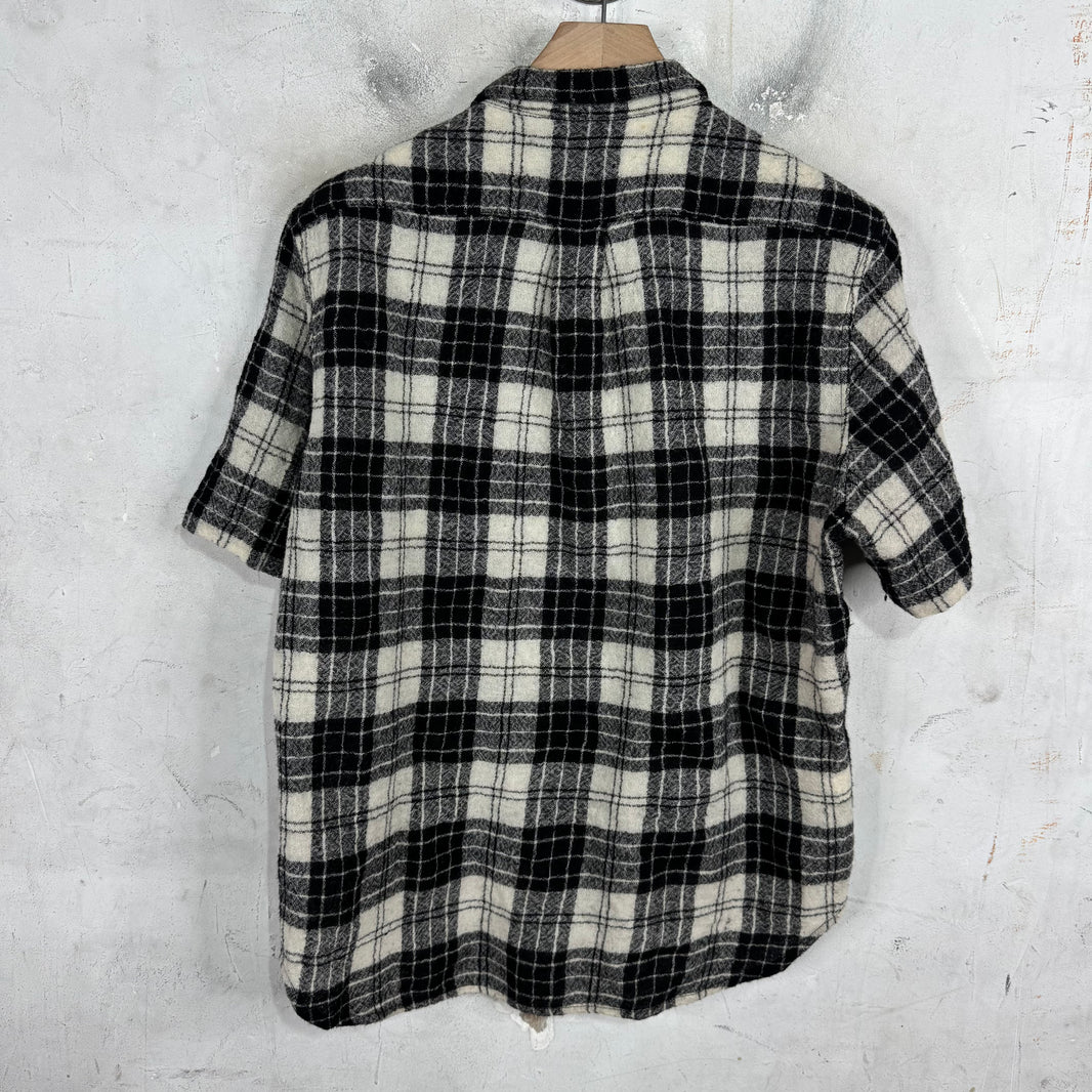 Chrome Hearts Plaid Wool Zipped S/S Shirt