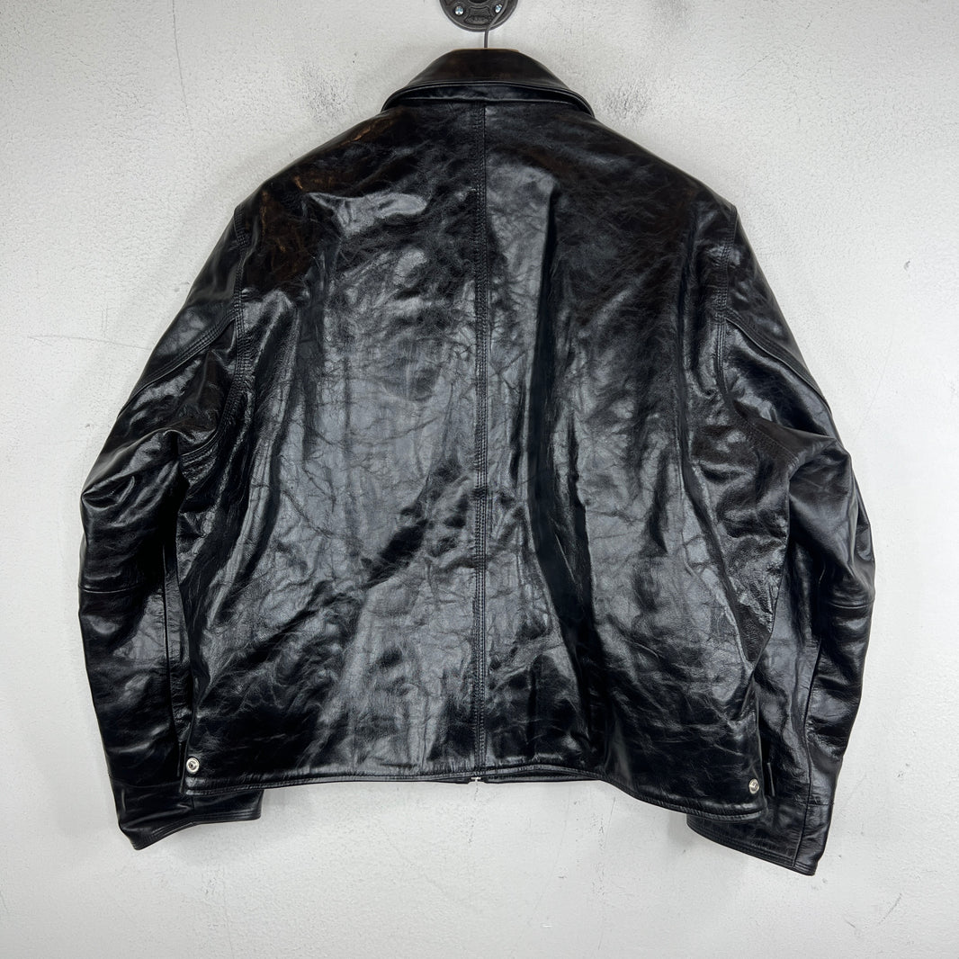 Stussy Black Garage Leather Jacket
