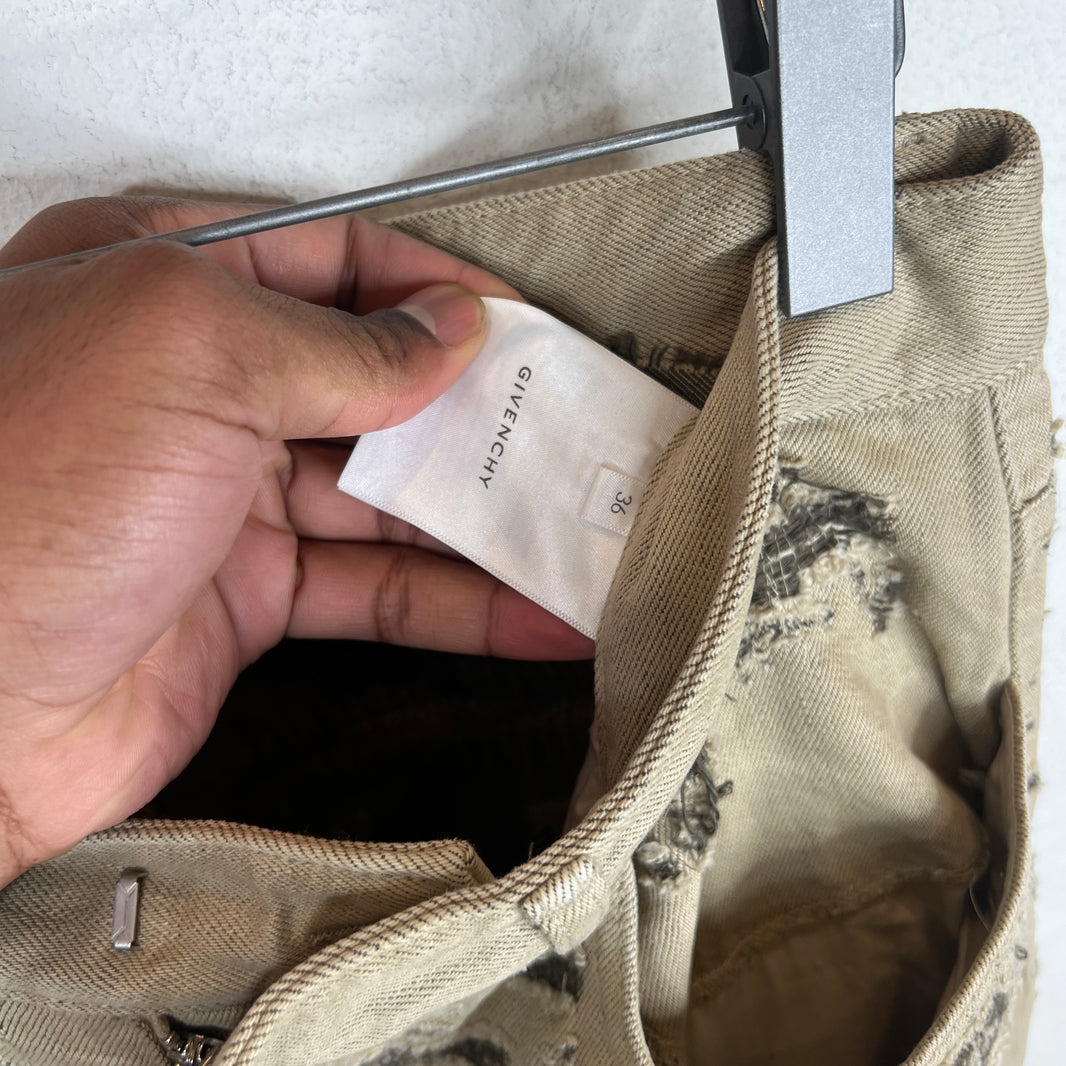 Givenchy Distressed Zipper Denim