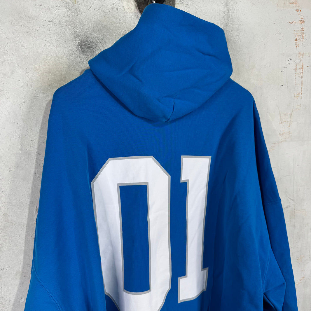 Balenciaga Basketball Arc Logo Blue Hoodie