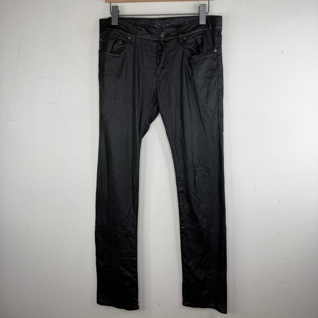 Saint Laurent Coated Black D01 Jeans