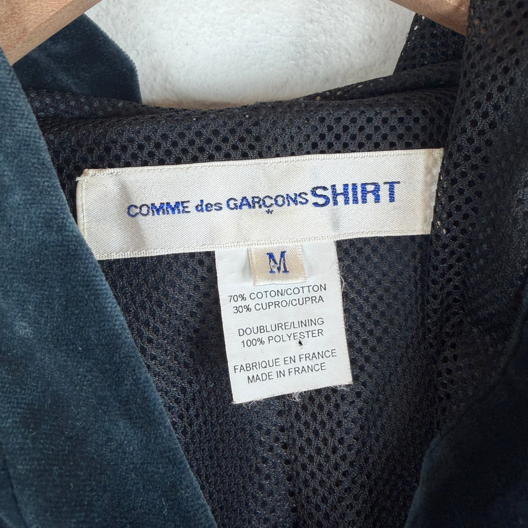CDG Velour Chore Zip Up Hoodie