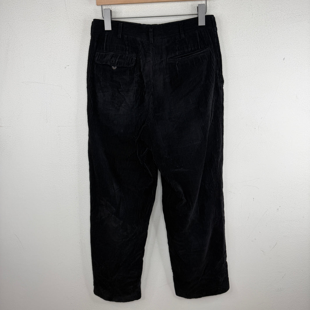 CDG Homme Black Corduroy Trousers