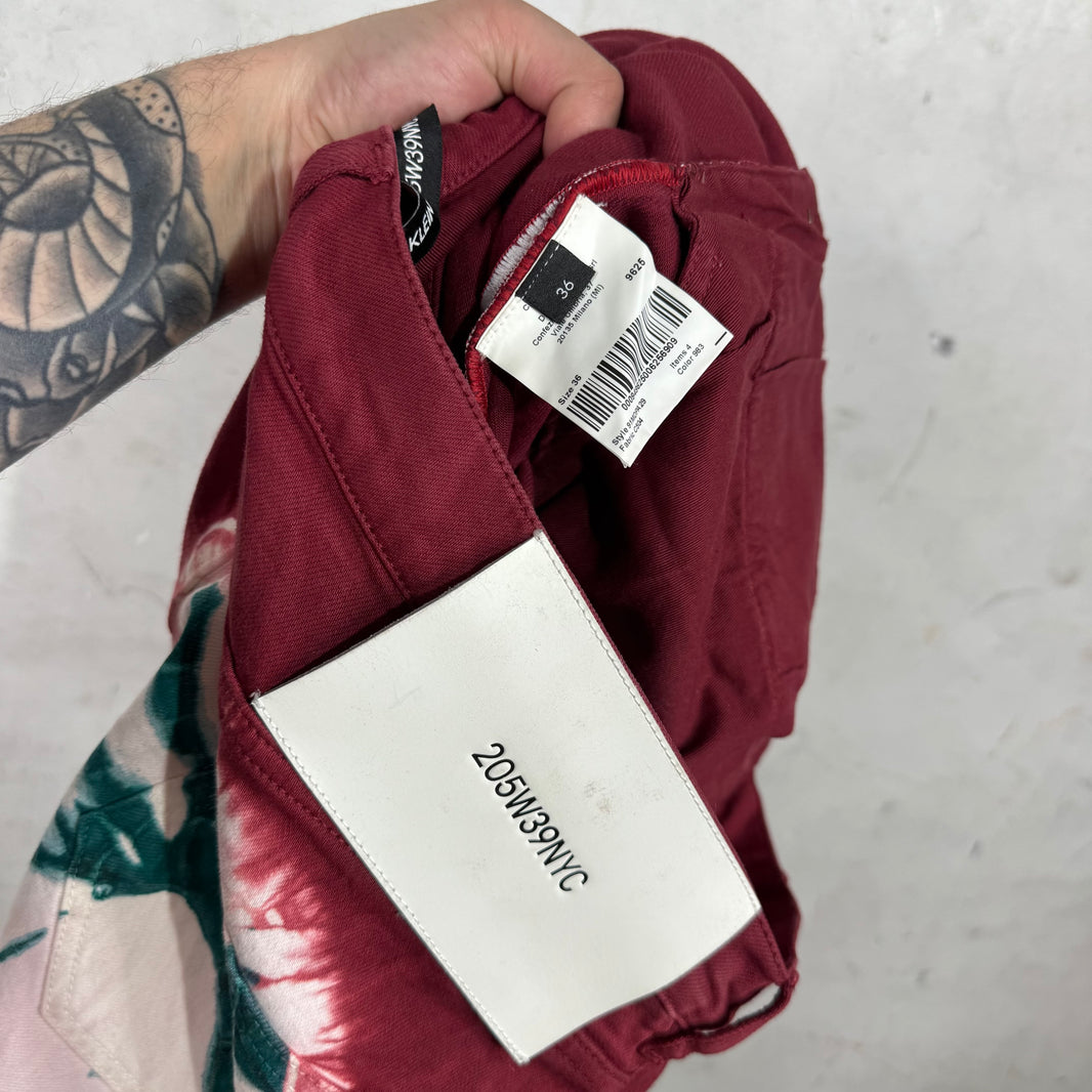 Calvin Klein 205W39NYC Red Tie-Dye Jeans