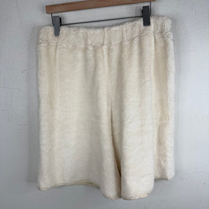 Jil Sander Fuzzy White Fleece Shorts