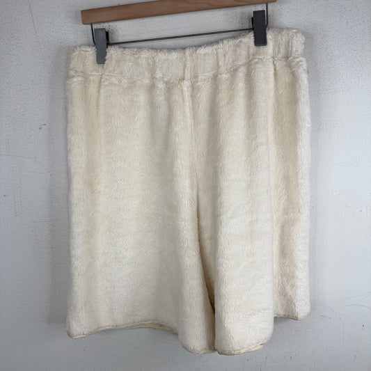 Jil Sander Fuzzy White Fleece Shorts