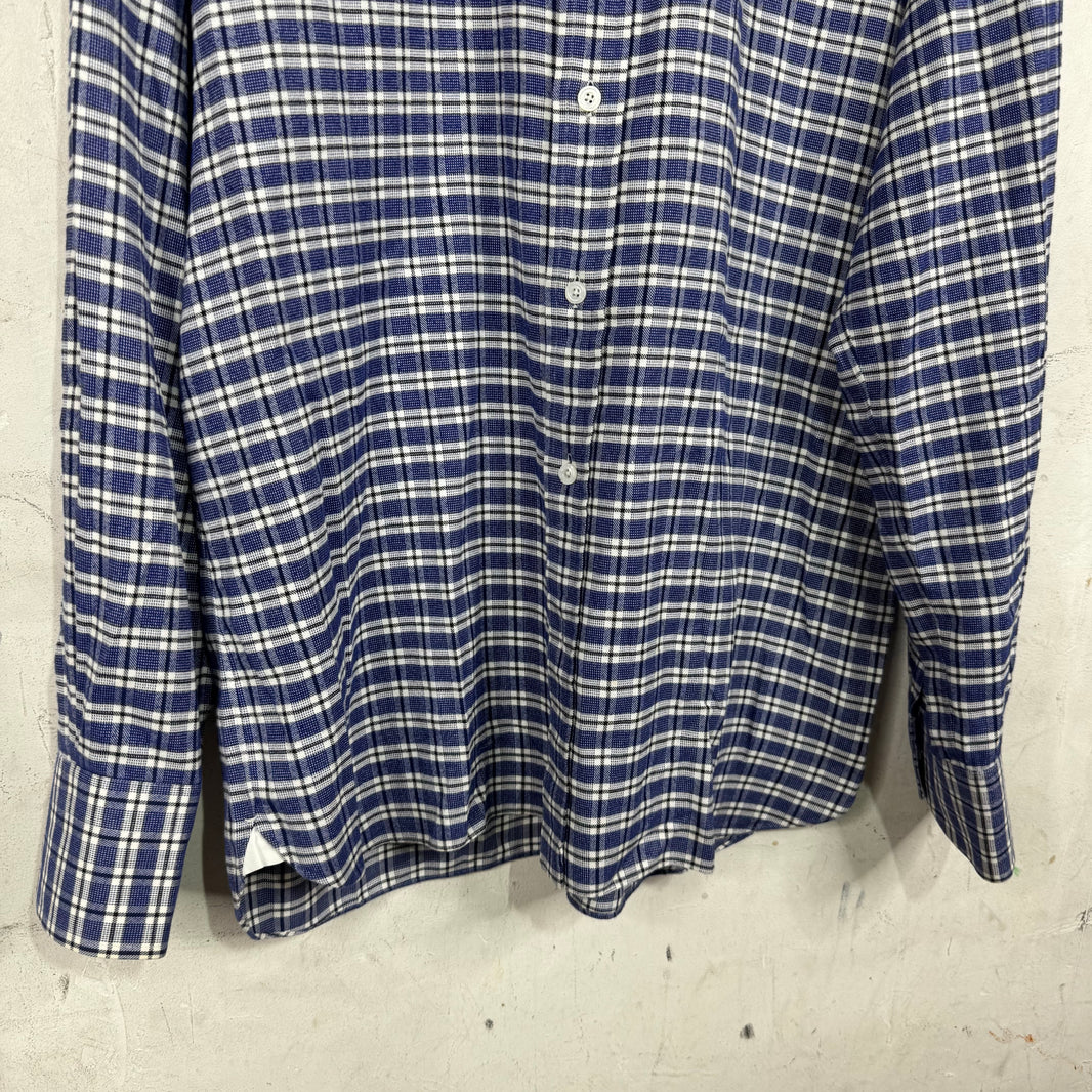 Tom Ford Blue Plaid Flannel Shirt
