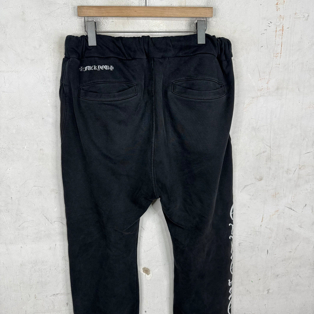 Chrome Hearts Faded Black Horseshoe Sweatpants