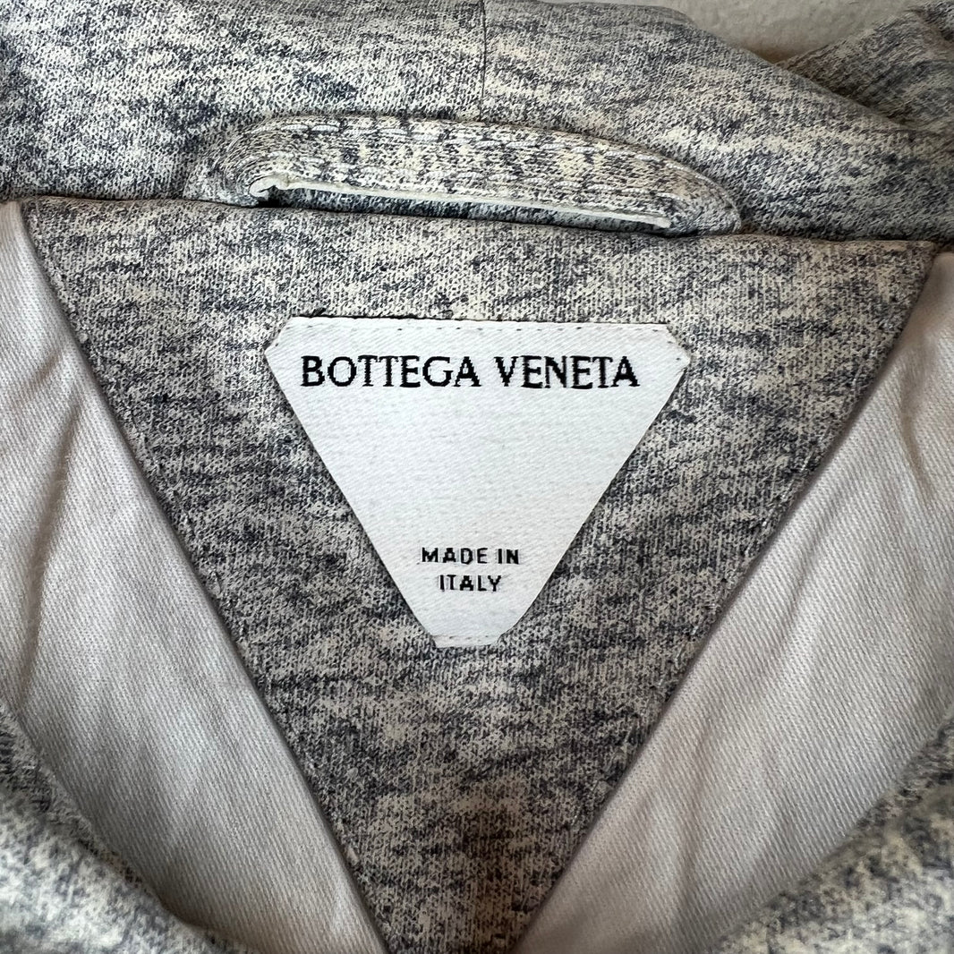 Bottega Veneta Printed Leather Zip Up Hoodie