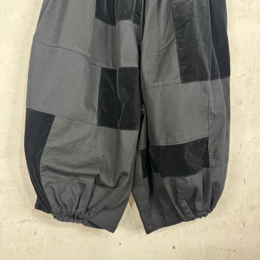 CDG Black Patchwork Balloon Shorts