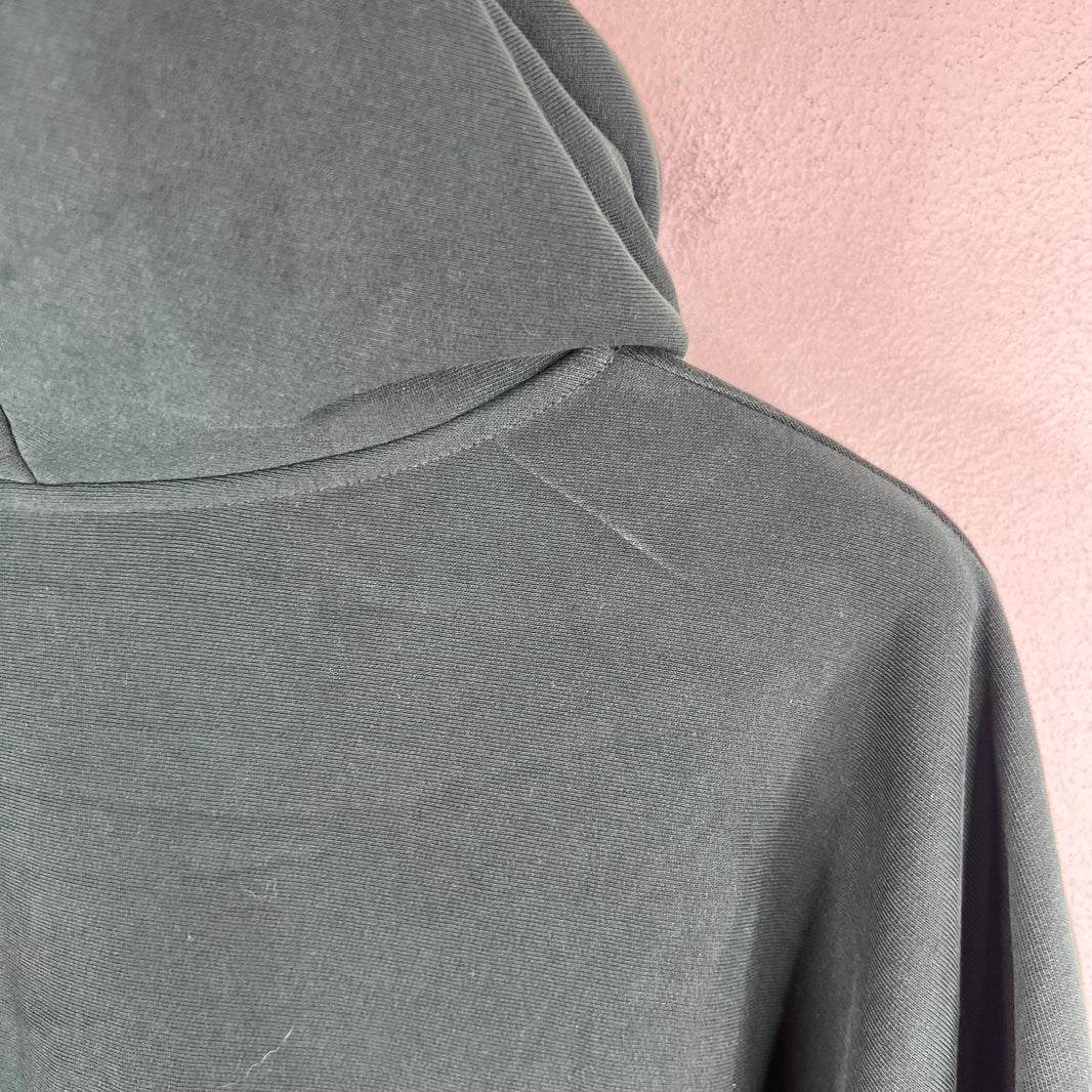 Balenciaga Sample Dark Green Size Sticker Zip Up Hoodie
