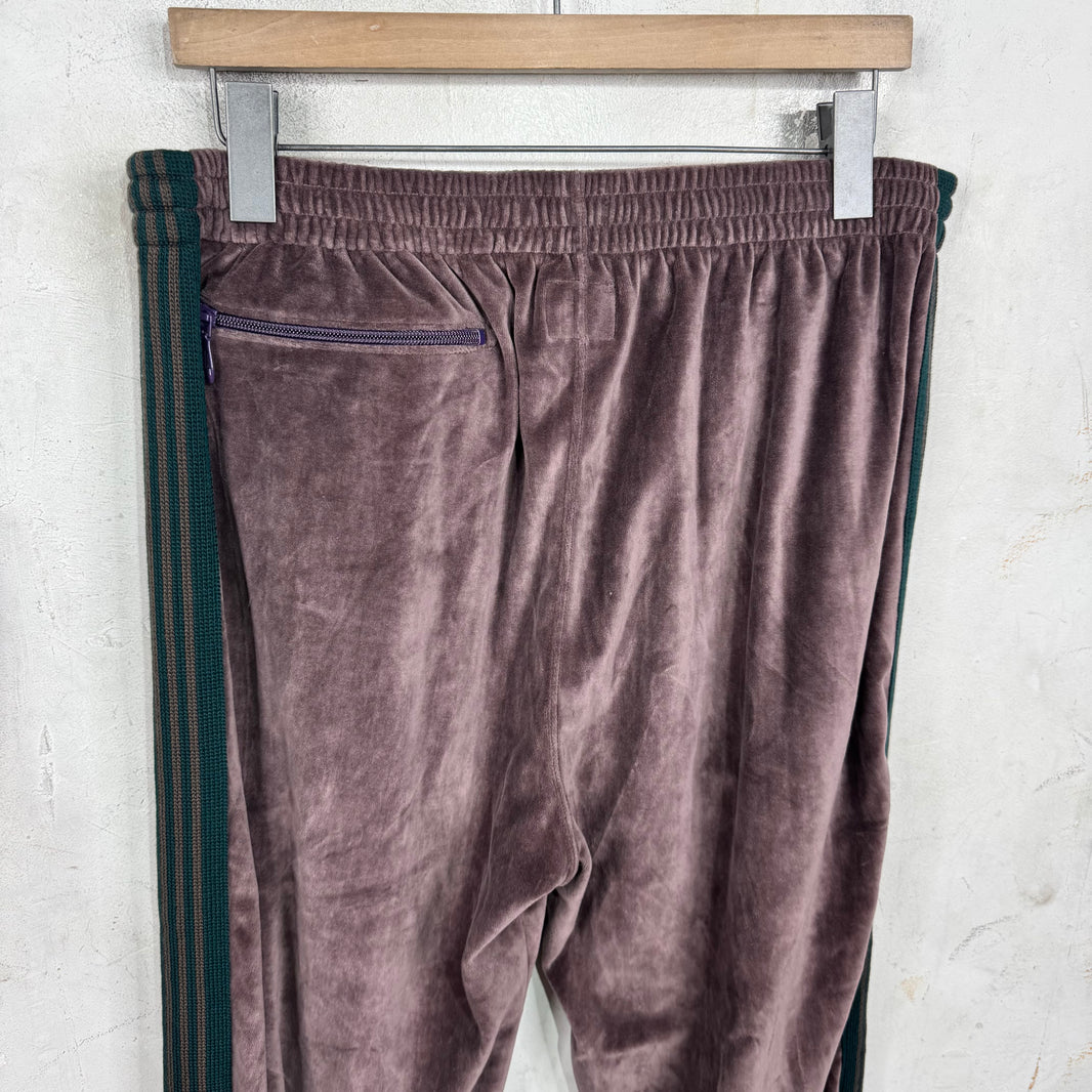 Needles Burgundy Velvet Track Pants