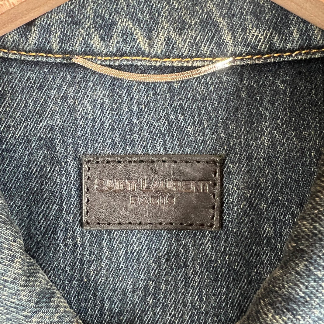 Saint Laurent 2016 Mud Wash Denim Jacket