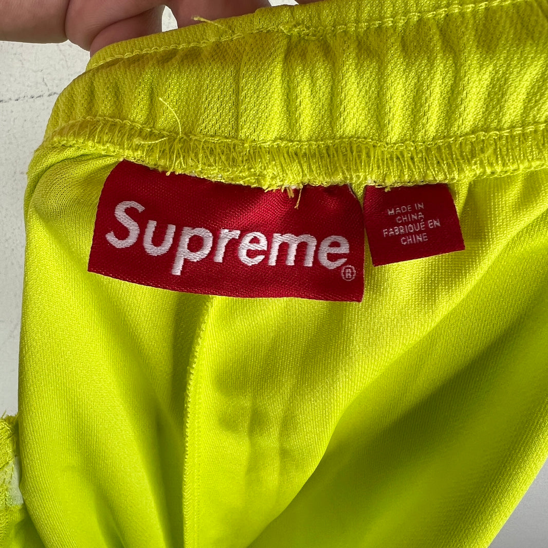 Supreme Neon Green Soccer Shorts