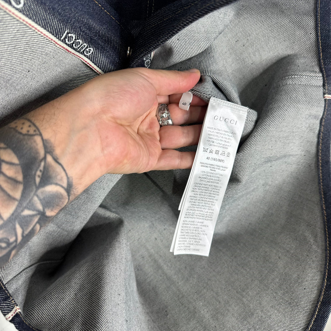 Gucci Raw Denim Snap Shirt