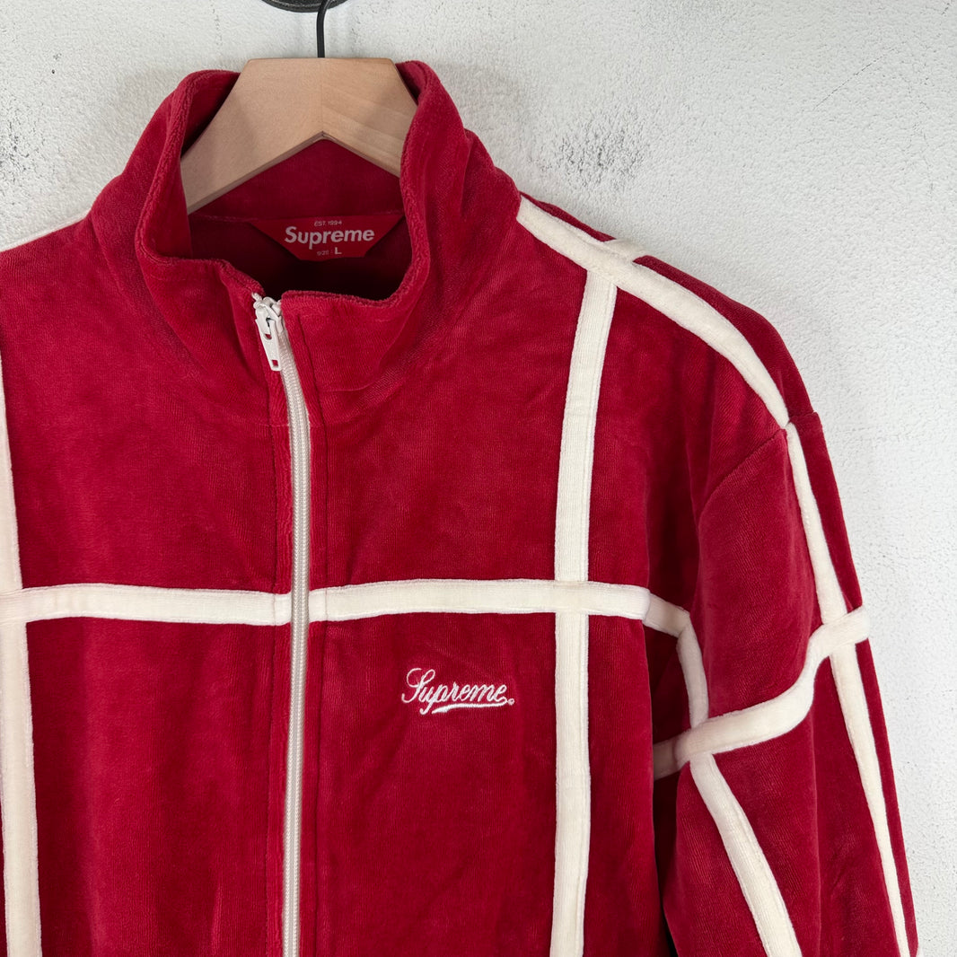 Supreme Velour Grid Track Jacket