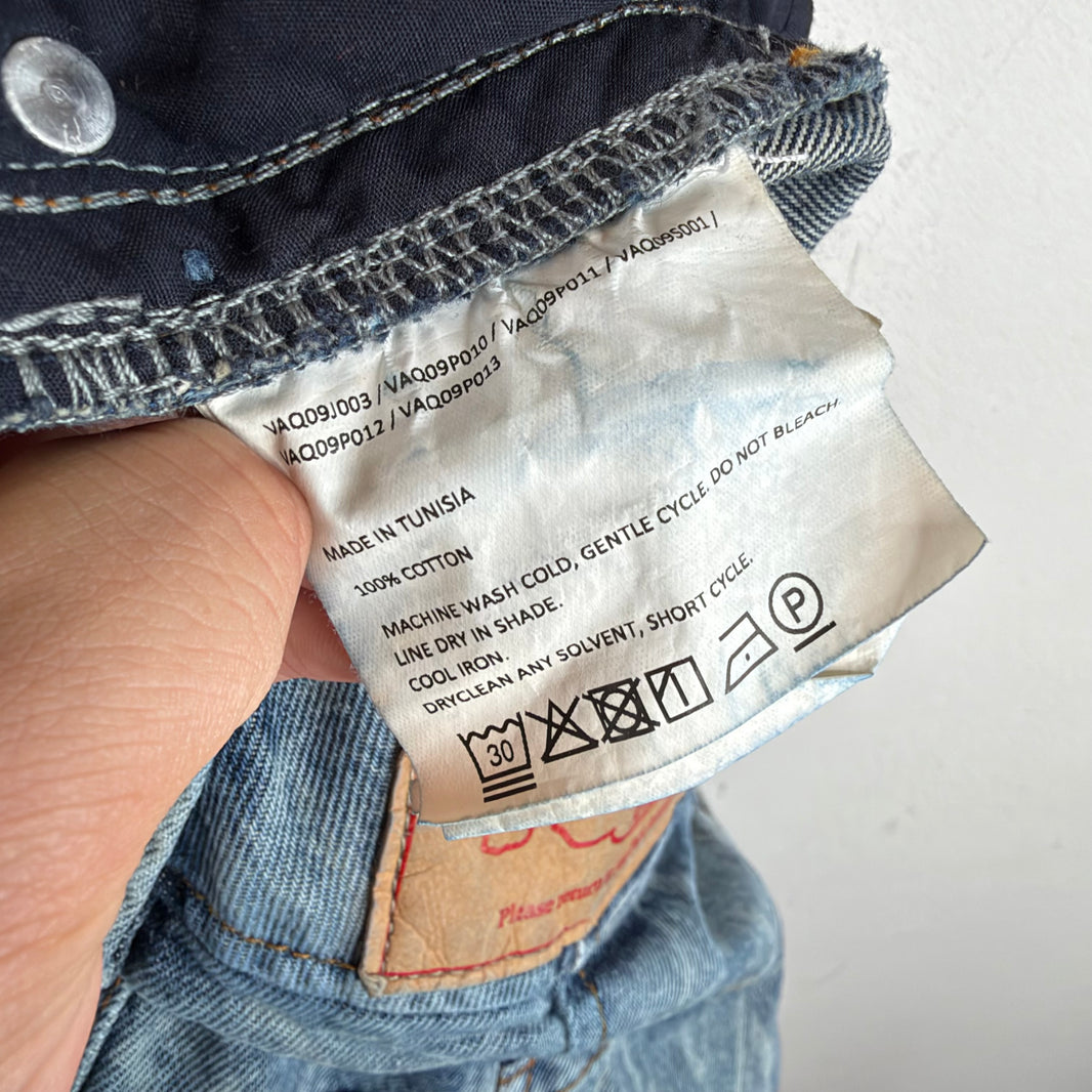 Vaquera Monogram Denim Long Shorts