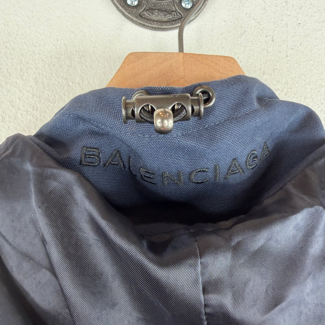 Balenciaga Navy Cropped Shell Jacket