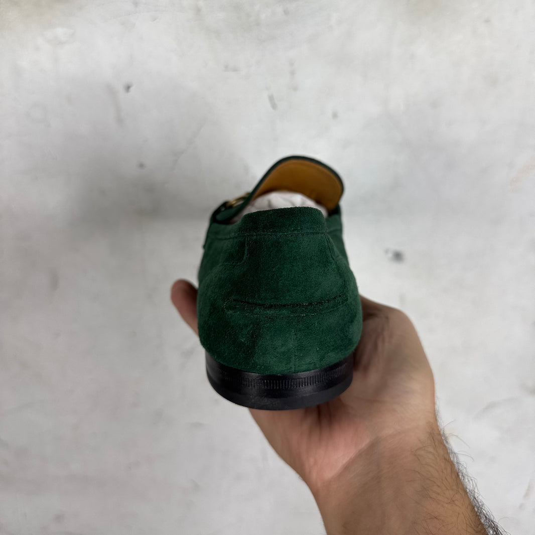 Gucci Green Horsebit Loafers