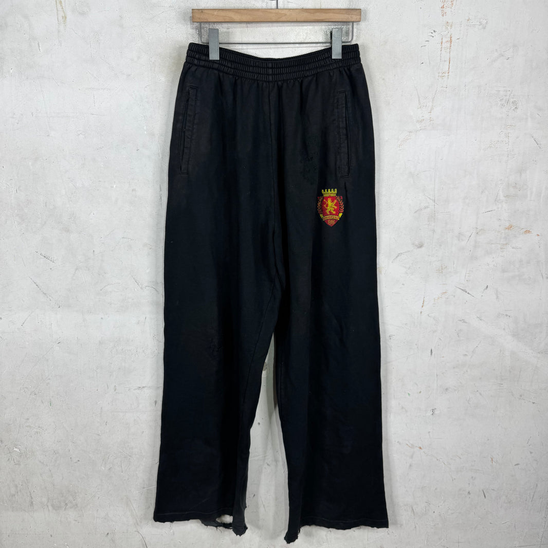 Balenciaga Mud Crest Distressed Sweatpants