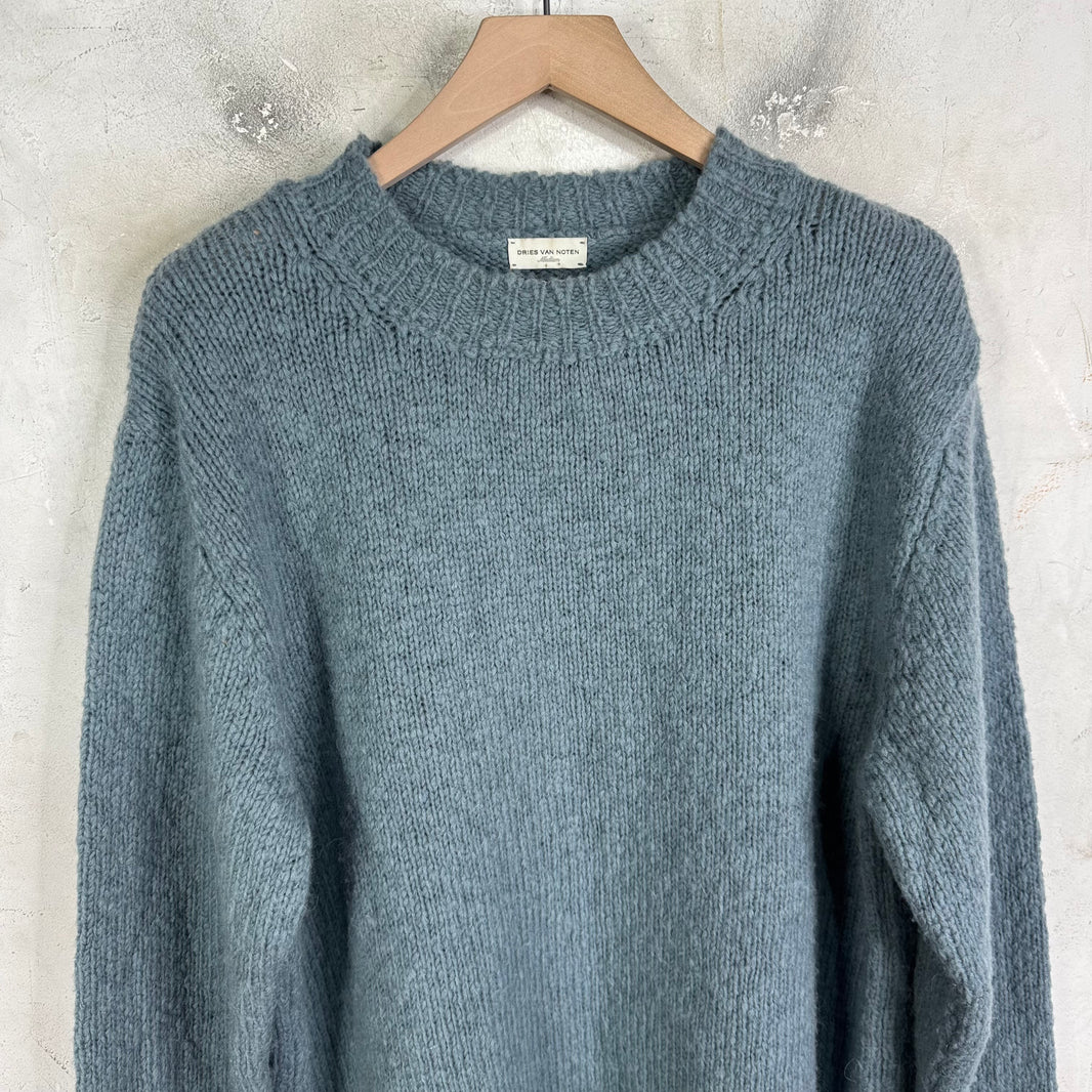 Dries Van Noten Blue Wool Sweater
