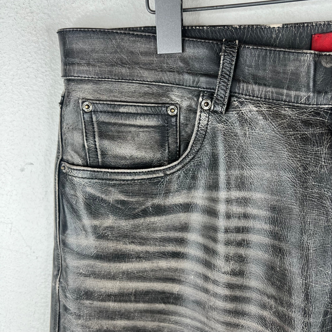 424 Five Pocket Leather Jeans