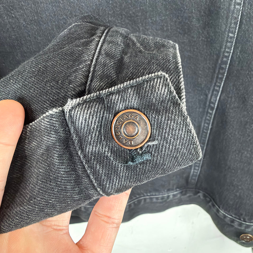 Balenciaga Black Swing Denim Jacket