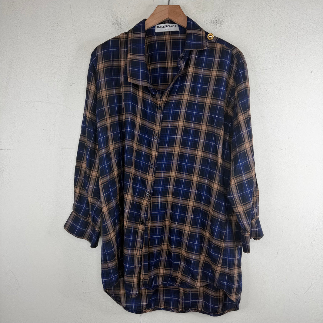 Balenciaga Plaid Medallion Shirt