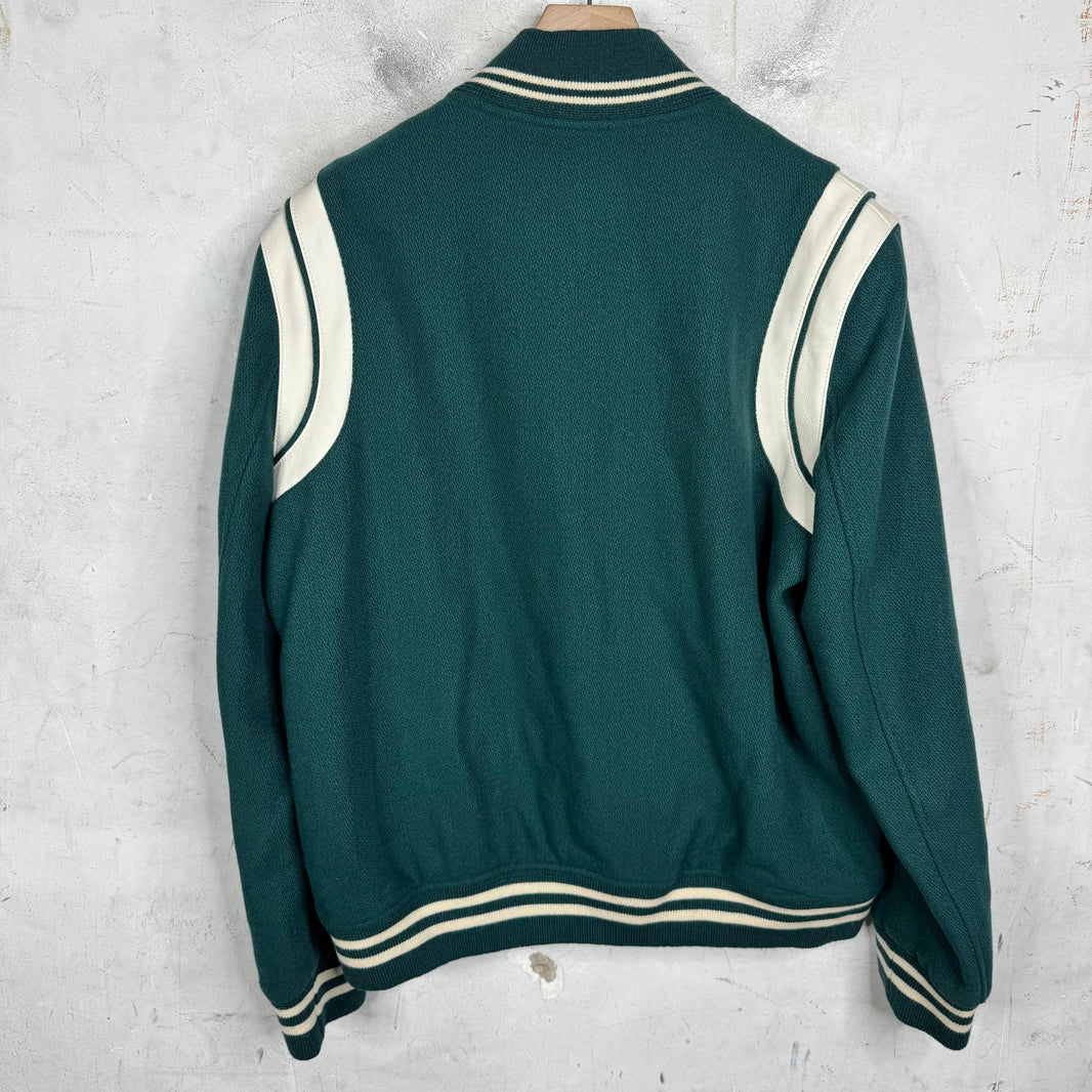 Saint Laurent Eagles Green Teddy Jacket