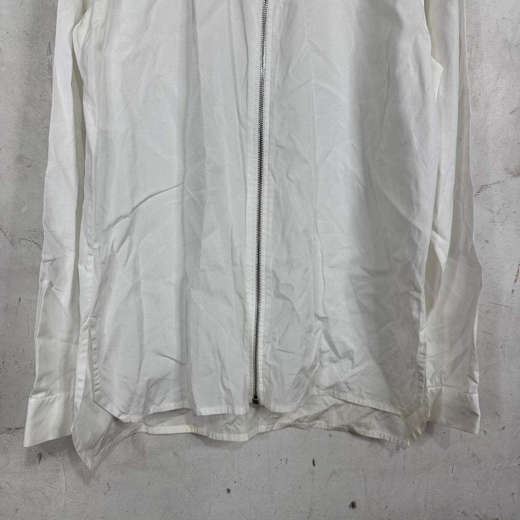 Kris Van Assche White Zip Shirt