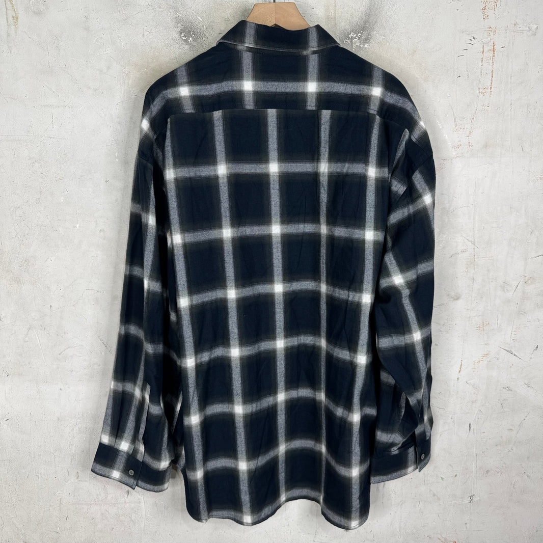 Acne Studios Navy Plaid Flannel