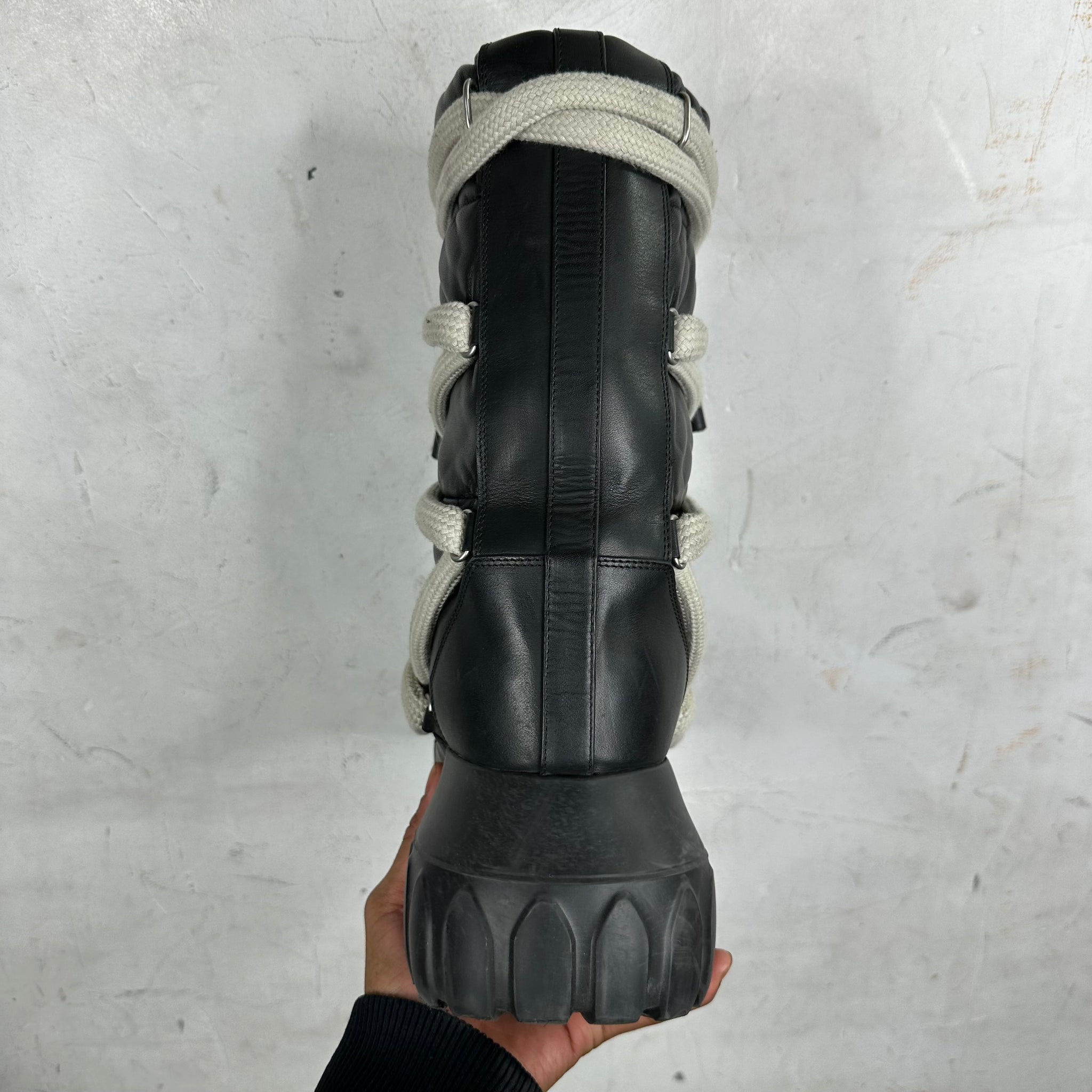 Rick Owens Leather Lunar Mega Tractor Boots – www.Lukes.store