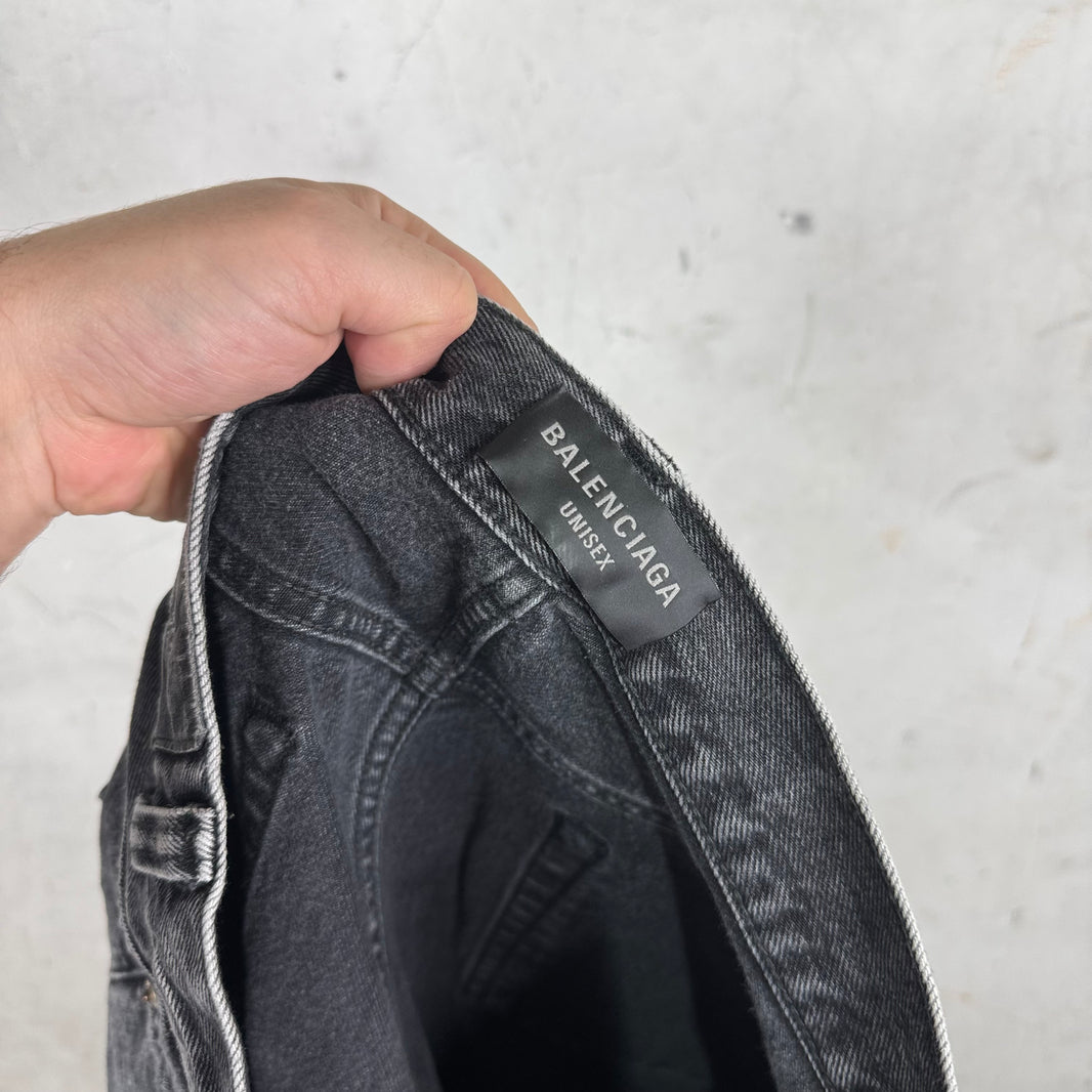Balenciaga Grey Lost Tape Flare Jeans