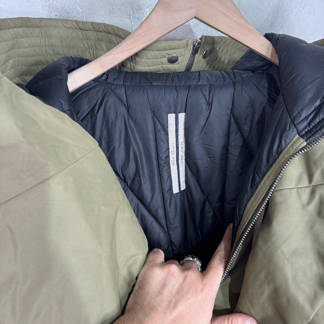 Rick Owens Luxor Cropped Ribbed Exploder Bomber