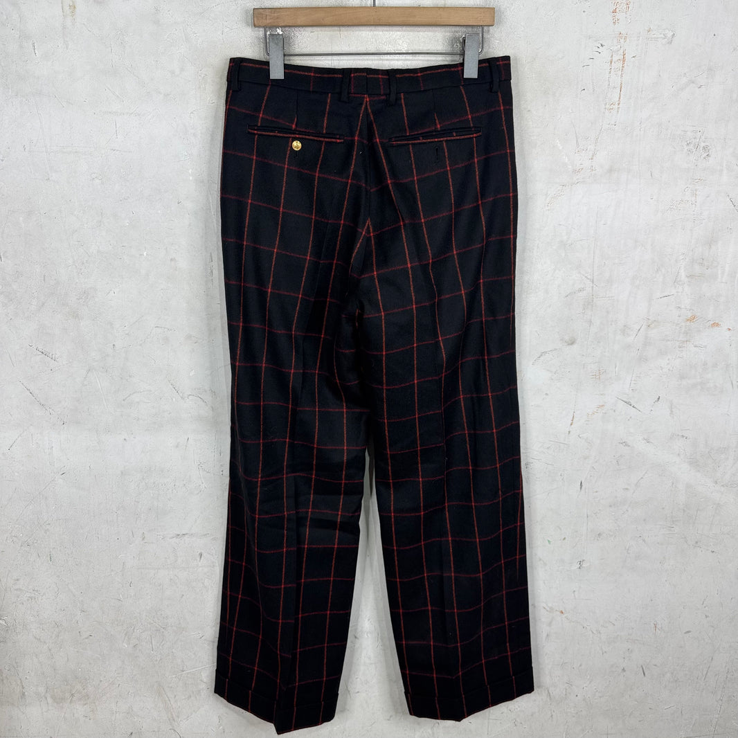 Gucci Plaid Wool Trousers