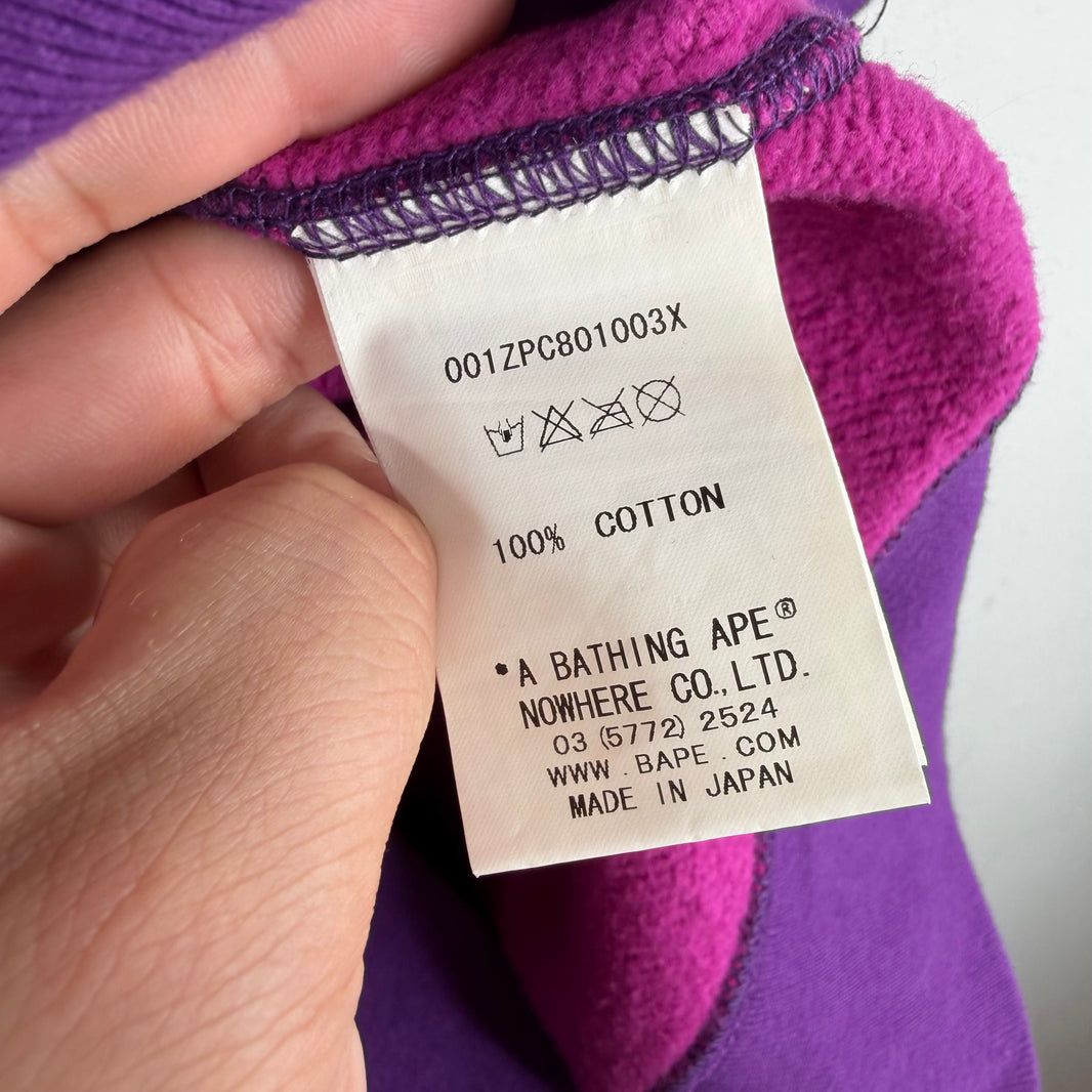 Bape Purple Shark Full Zip Hoodie