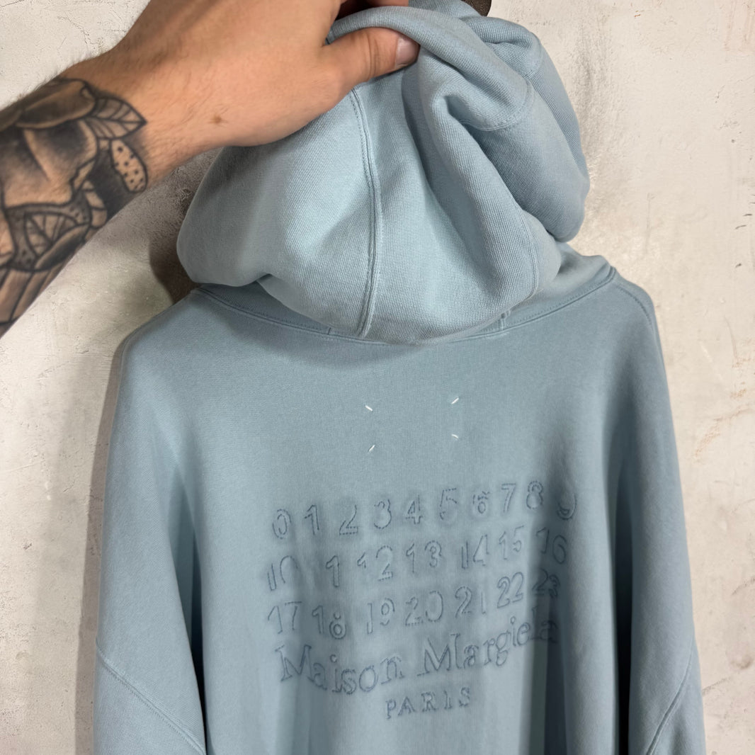 Margiela Embroidered Logo Heavy Zip Hoodie