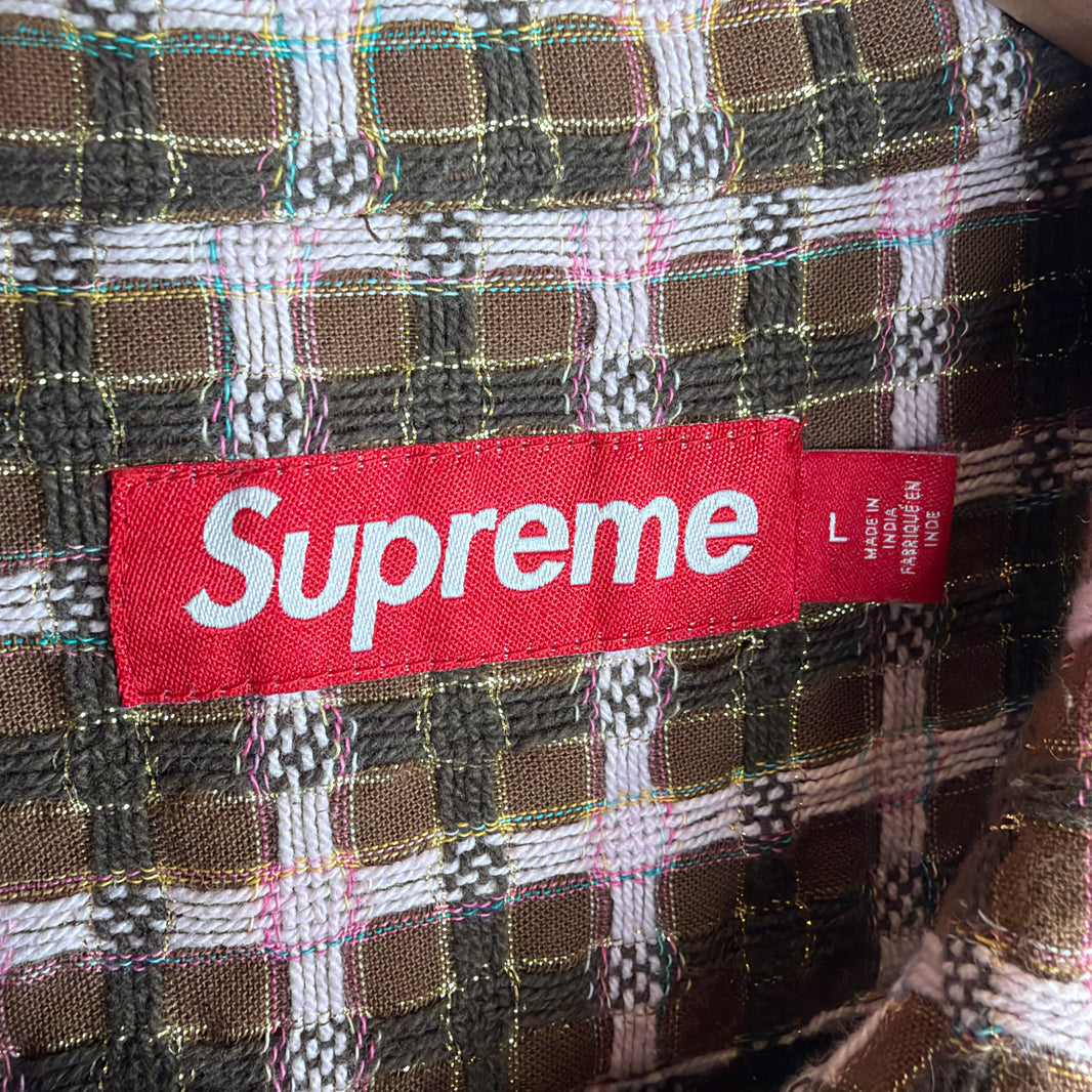 Supreme Brown/Pink Tweed Zip Jacket