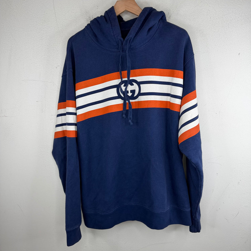 Gucci Blue GG Stripe Hoodie