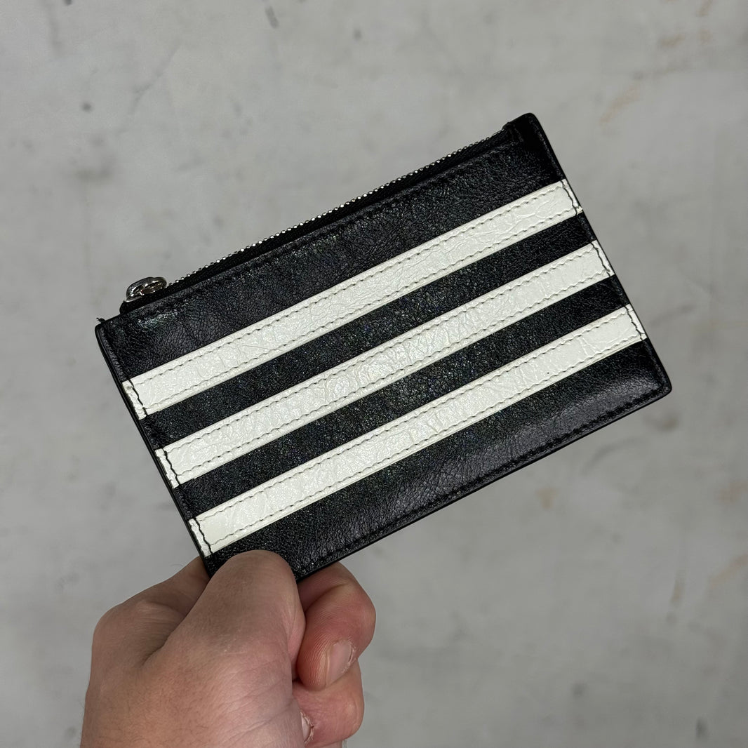 Balenciaga x Adidas Black Multi Zip Wallet