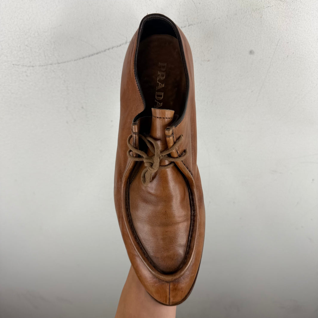 Prada Brown Para Derbies