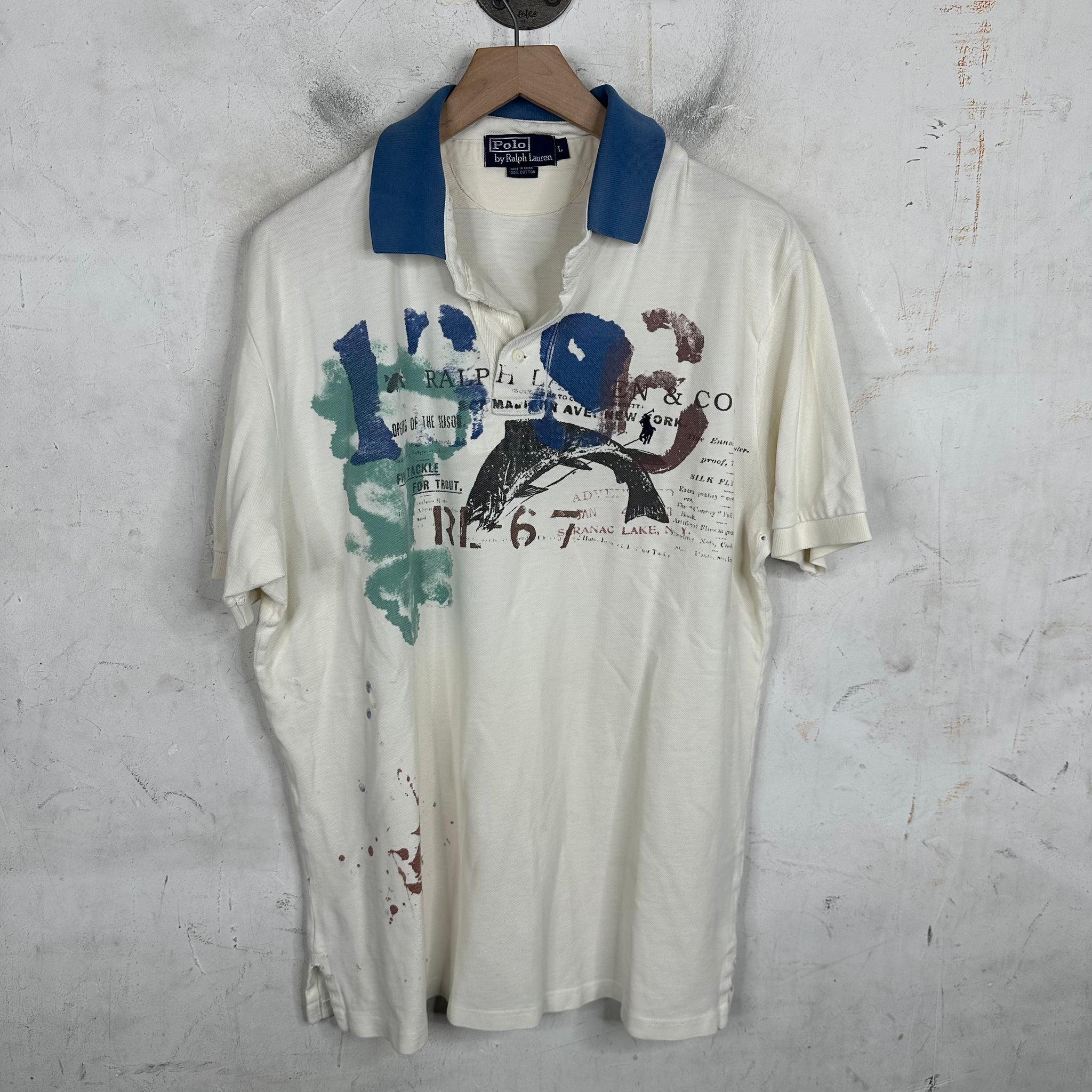 Polo Ralph Lauren Big Print Paint Splatter Polo