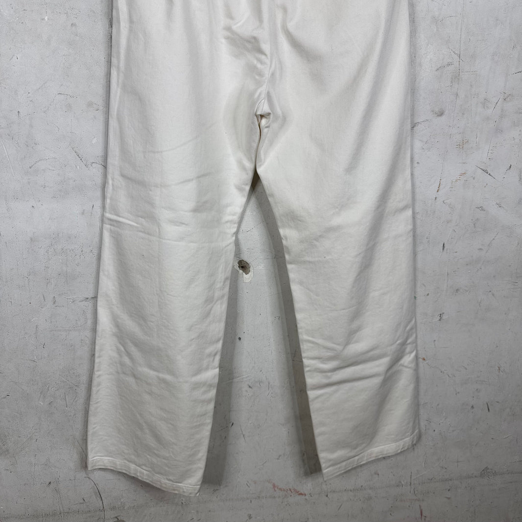 Margiela White Elastic Band Jeans