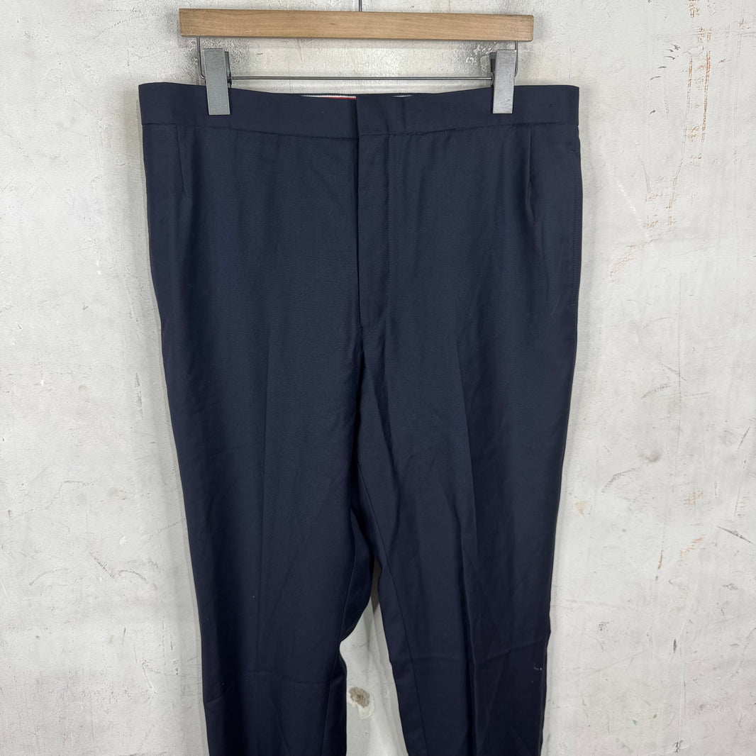 Thom Browne Navy Unconstructed Trousers
