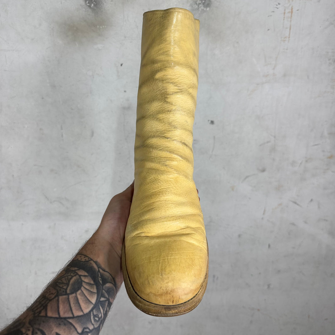 Guidi Yellow 788 Back Zip Boots