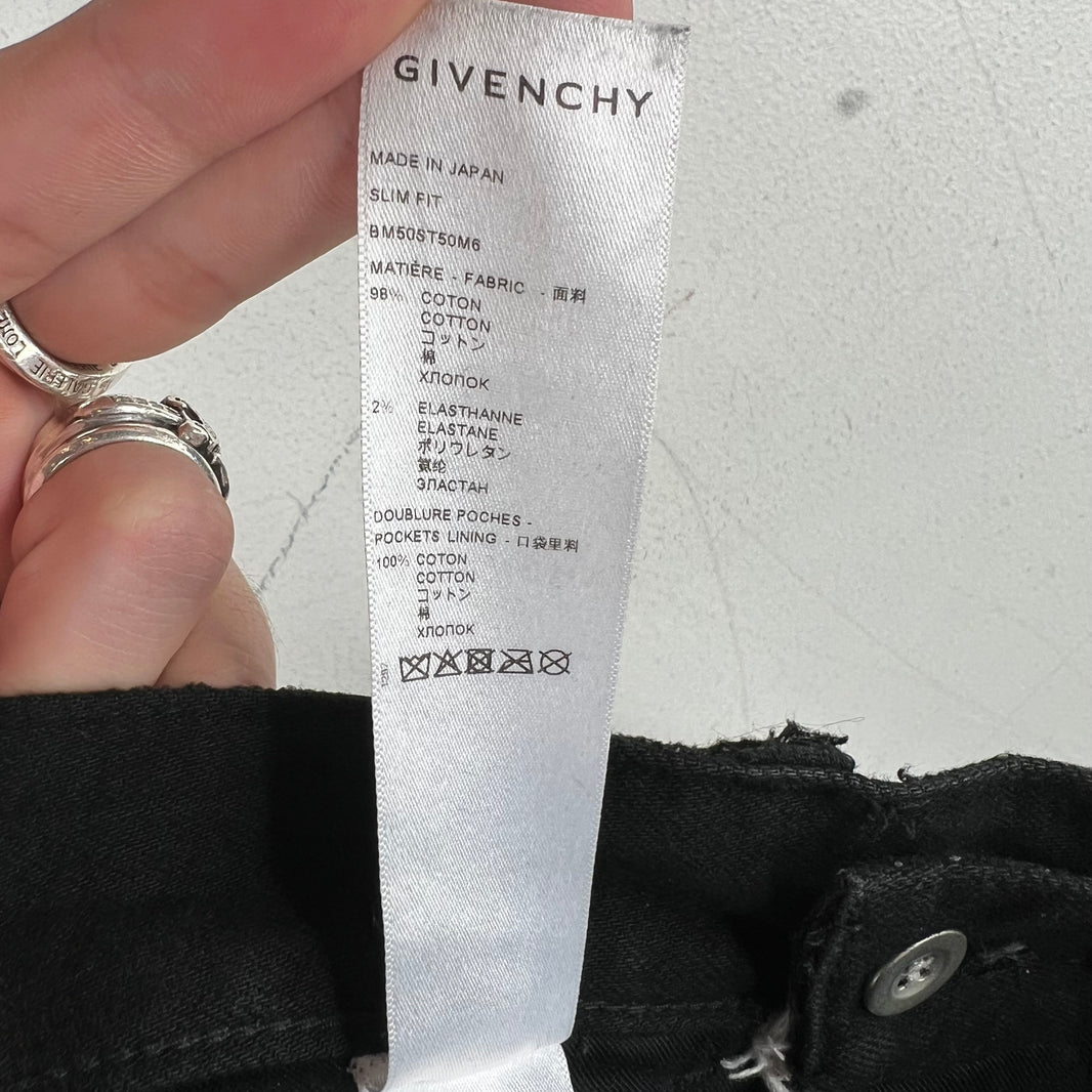 Givenchy Cracked Denim Jeans