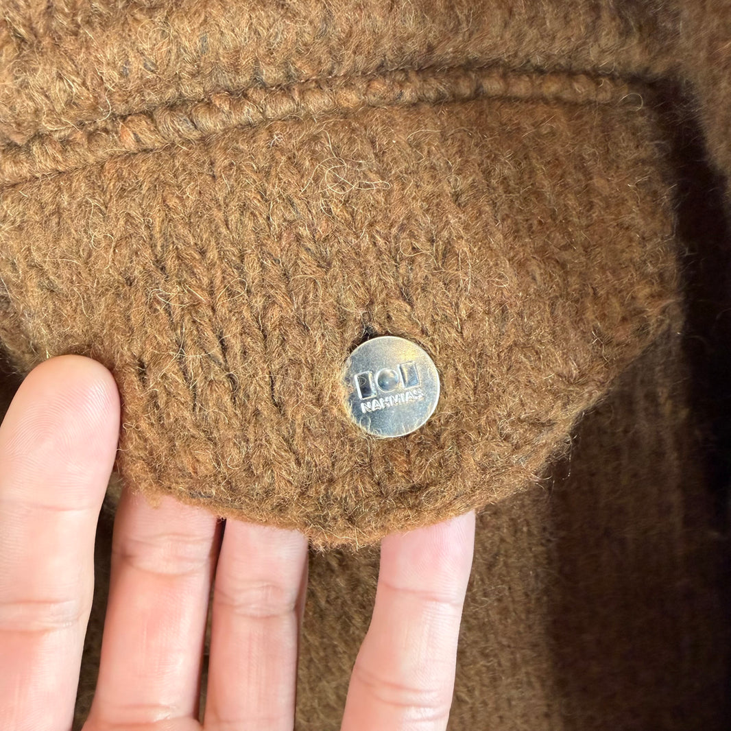 Nahmias Brown Knit Trucker Jacket