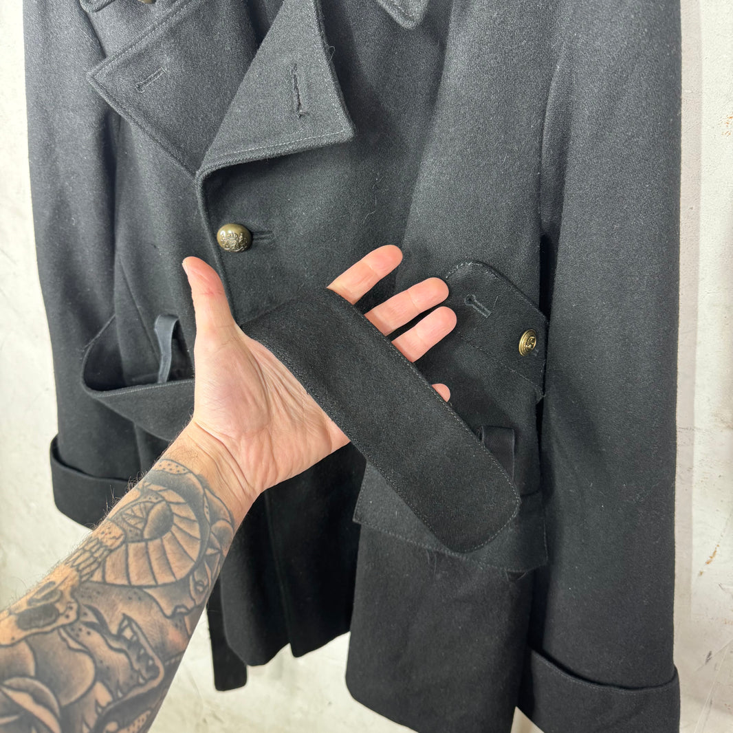 Balenciaga Black Peacoat