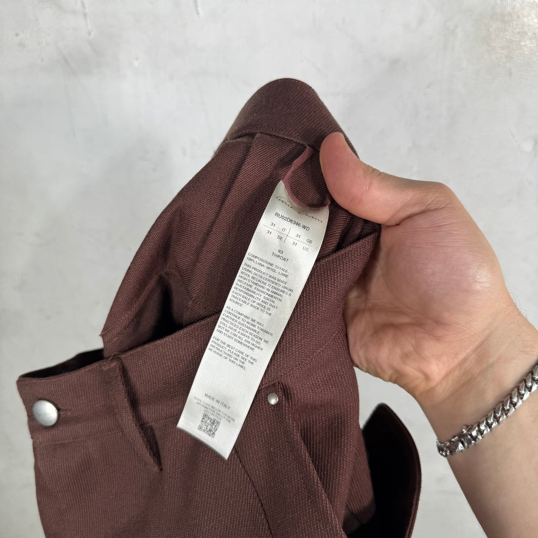 Rick Owens Porterville Throat Wool Stefon Cargos
