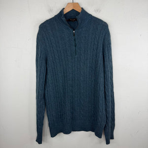 Loro Piana Blue Baby Cashmere Quarter Zip Jacket